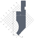 пуансон STP 004 85 R1.5 пуансон STP 004 85 R1.5