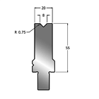 Матрица STMB 85 H55 V8 W20 R0.75 Матрица STMB 85 H55 V8 W20 R0.75