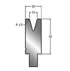 Матрица STMB 30 H55 V12 W25 R1.5 Матрица STMB 30 H55 V12 W25 R1.5